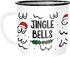 Emaille-Tasse Jingle Bells Brüste Muster Weihnachten Titten mit Weihnachtsmütze Bürotasse lustige Geschenke Moonworks®preview