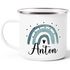 Emaille-Tasse Kinder mit Name bedruckt Motiv Regenbogen personalisierbar Becher personalisierte Geschenke SpecialMe®preview