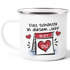 Emaille-Tasse Liebe Das Schönste in diesem Jahr bist du Spruch Herz Geschenk Valentinstag Jahrestag SpecialMe®preview