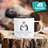 Emaille-Tasse Liebe Liebeserklärung Heiratsantrag Pinguin Paar Spruch personalisiert Namen Ein Leben lang SpecialMe®preview