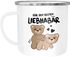 Emaille-Tasse Liebe lustig Bär Geschenk Partner Mann Liebhaber Jahrestag Valentinstag Moonworks®preview