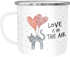 Emaille-Tasse Liebe Spruch Love is in the Air Geschenk Valentinstag Partner Mann Frau Freund Freundin Moonworks®preview