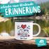 Emaille-Tasse Liebe verliebte Strichmännchem Spruch Ich Deins Du Meins Herz Geschenk Valentinstag Jahrestag Emaillebecher SpecialMe®preview