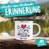 Emaille-Tasse Liebe verliebte Strichmännchem Spruch Ich Deins Du Meins Herz Geschenk Valentinstag Jahrestag Emaillebecher SpecialMe®preview