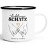 Emaille-Tasse Lieblingsschatz personalisiert mit Namen Geschenk Liebe Bedruckt Hände Herz Motiv SpecialMe®preview