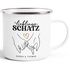 Emaille-Tasse Lieblingsschatz personalisiert mit Namen Geschenk Liebe Bedruckt Hände Herz Motiv SpecialMe®preview