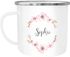 Emaille-Tasse mit Namen Blumen Emaille-Becher personalisierte Geschenke Frauen Mädchen Namensbecher SpecialMe®preview