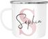 Emaille-Tasse mit Namen Buchstabe Emaille-Becher Monogramm Initiale personalisierte Geschenke Namensaufdruck SpecialMe®preview