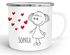 Emaille-Tasse mit Namen Liebes-Paar Strichmännchen Liebesgeschenke personalisierbare Geschenke (1 Tasse) SpecialMe®preview