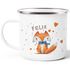 Emaille-Tasse mit Namen Namenstasse mit Fuchs für Kinder Mädchen Jungen SpecialMe®preview