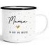 Emaille-Tasse mit Spruch Du bist die Beste Herz Dankeschön Geschenk für Mama Muttertag SpecialMe®preview