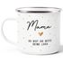 Emaille-Tasse mit Spruch Du bist die Beste personalisierbar mit Name Herz Dankeschön Geschenk für Mama Muttertag SpecialMe®preview