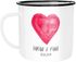 Emaille-Tasse mit zwei Namen Datum Herz personalisierte Geschenke Hochzeitsgeschenk Geschenk Liebe SpecialMe®preview