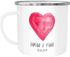 Emaille-Tasse mit zwei Namen Datum Herz personalisierte Geschenke Hochzeitsgeschenk Geschenk Liebe SpecialMe®preview