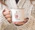 Emaille-Tasse Name Initiale Blumen Eukalyptus Floral Monogramm personalisierte Geschenke SpecialMe®preview