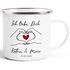 Emaille-Tasse personalisiert mit Namen und Datum Hände Herz Spruch Liebe Geschenk Jahrestag Valentinstag SpecialMe®preview