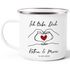 Emaille-Tasse personalisiert mit Namen und Datum Hände Herz Spruch Liebe Geschenk Jahrestag Valentinstag SpecialMe®preview