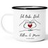 Emaille-Tasse personalisiert mit Namen und Datum Hände Herz Spruch Liebe Geschenk Jahrestag Valentinstag SpecialMe®preview