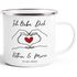 Emaille-Tasse personalisiert mit Namen und Datum Hände Herz Spruch Liebe Geschenk Jahrestag Valentinstag SpecialMe®preview