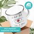 Emaille-Tasse personalisiert mit Namen und Datum Hände Herz Spruch Liebe Geschenk Jahrestag Valentinstag SpecialMe®preview
