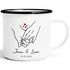 Emaille-Tasse personalisiert mit Namen und Datum Motiv Hände Herz Geschenk Partner Mann Frau Liebe SpecialMe®preview