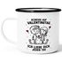 Emaille-Tasse Scheiss auf Valentinstag Geschenk Liebe Anti Spruch Lustig Strichmännchen Herz SpecialMe®preview