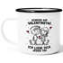 Emaille-Tasse Scheiss auf Valentinstag Geschenkidee Liebe Anti Spruch Lustig Strichmännchen Herz SpecialMe®preview