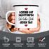 Emaille-Tasse Scheiss auf Valentinstag Ich liebe dich jeden Tag Anti Spruch Lustig Liebeserklärung Moonworks®preview