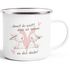 Emaille-Tasse Spruch Geschenk Liebe Freundschaft Hasen-Paar Herz Damit du weißt dass ich an dich denke Emaillebecher SpecialMe®preview