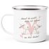 Emaille-Tasse Spruch Geschenk Liebe Freundschaft Hasen-Paar Herz Damit du weißt dass ich an dich denke Emaillebecher SpecialMe®preview