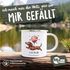 Emaille-Tasse Spruch Liebe Lustig Geschenk Love is in the Air Hund Dackel Luftballon Moonworks®preview