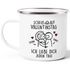 Emaille-Tasse Spruch Liebe Lustig Scheiß Valentinstag Geschenk personalisiert Wunschnamen Strichmännchen Mann Frau SpecialMe®preview