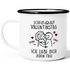 Emaille-Tasse Spruch Liebe Lustig Scheiß Valentinstag Geschenk personalisiert Wunschnamen Strichmännchen Mann Frau SpecialMe®preview