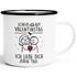 Emaille-Tasse Spruch Lustig Scheiß auf Valentinstag Ich Liebe dich Geschenk Pärchen Strichmännchen SpecialMe®preview