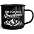 Emaille-Tasse Spruch Zeit für neue Abenteuer Outdoor Wandern Camping Gadget Becher Geschenk Naturliebhaber Moonworks®preview