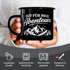 Emaille-Tasse Spruch Zeit für neue Abenteuer Outdoor Wandern Camping Gadget Becher Geschenk Naturliebhaber Moonworks®preview