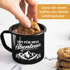 Emaille-Tasse Spruch Zeit für neue Abenteuer Outdoor Wandern Camping Gadget Becher Geschenk Naturliebhaber Moonworks®preview