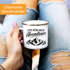 Emaille-Tasse Spruch Zeit für neue Abenteuer Outdoor Wandern Camping Gadget Becher Geschenk Naturliebhaber Moonworks®preview