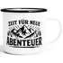 Emaille-Tasse Spruch Zeit für neue Abenteuer Outdoor Wandern Camping Gadget Becher Geschenk Naturliebhaber Moonworks®preview