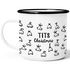 Emaille-Tasse Weihnachten lustig Tits Christmas Brüste Motiv Geschenk Titten Busen Muster Doodle Moonworks®preview