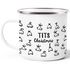 Emaille-Tasse Weihnachten lustig Tits Christmas Brüste Motiv Geschenk Titten Busen Muster Doodle Moonworks®preview