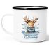 Emaille Tasse Weihnachten Tier-Motive personalisiert mit Namen Namenstasse Geschenk für Jungen und Mädchen SpecialMe®preview