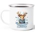 Emaille Tasse Weihnachten Tier-Motive personalisiert mit Namen Namenstasse Geschenk für Jungen und Mädchen SpecialMe®preview