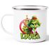 Emaille-Tasse Weihnachtsnörgler Weihnachtstasse Mann Frau mit Namen personalisierbar Geschenk lustig Weihnachtsmuffel Moonworks®preview