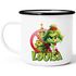 Emaille-Tasse Weihnachtsnörgler Weihnachtstasse Mann Frau mit Namen personalisierbar Geschenk lustig Weihnachtsmuffel Moonworks®preview