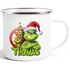 Emaille-Tasse Weihnachtsnörgler Weihnachtstasse Mann Frau mit Namen personalisierbar Geschenk lustig Weihnachtsmuffel Moonworks®preview