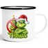 Emaille-Tasse Weihnachtsnörgler Weihnachtstasse Mann Frau mit Namen personalisierbar Geschenk lustig Weihnachtsmuffel Moonworks®preview