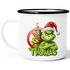 Emaille-Tasse Weihnachtsnörgler Weihnachtstasse Mann Frau mit Namen personalisierbar Geschenk lustig Weihnachtsmuffel Moonworks®preview