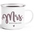 Emailletasse Becher Emaille Mr & Mrs personalisierbarer Nachname personalisierte Geschenke Hochzeitsgeschenk SpecialMe®preview