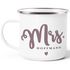 Emailletasse Becher Emaille Mr & Mrs personalisierbarer Nachname personalisierte Geschenke Hochzeitsgeschenk SpecialMe®preview